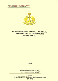 Analisis fungsi pangkalan TNI AL Lampung dalam mendukung tugas TNI AL