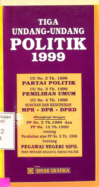 Tiga Undang-Undang Politik 1999