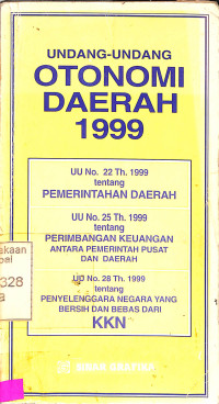 Undang-undang Otonomi Daerah 1999