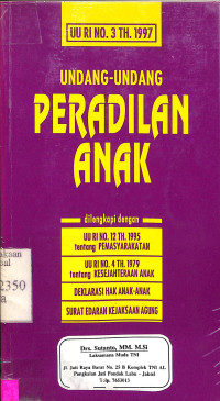 UNDANG-UNDANG PERADILAN ANAK