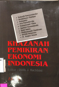 KHAZANAH PEMIKIRAN EKONOMI INDONESIA