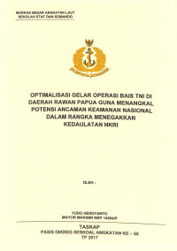 Optimalisasi gelar operasi Bais TNI di daerah rawan Papua guna menangkal potensi ancaman keamanan nasional dalam rangka menegakkan kedaulatan NKRI