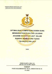 Optimalisasi kemampuan inspektorat Kolinlamil guna peningkatan fungsi pengawasan dan pemeriksaan dalam rangka terwujudnya akuntabilitas di lingkungan Kolinlamil