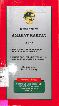 Bunga Rampai Amanat Rakyat. jilid I