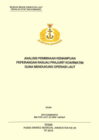 Analisis pembinaan kemampuan peperangan ranjau prajurit koarmatim tim guna mendukung operasi laut