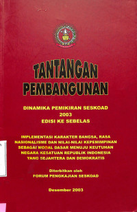 Tantangan Pembangunan.Dinamika Pemikiran Seskoad 2003,