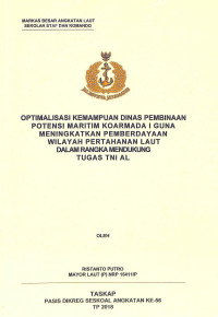 Optimalisasi kemampuan dinas pembinaan potensi maritim Koarmada I guna meningkatkan pemberdayaan wilayah pertahanan laut dalam rangka mendukung tugas TNI AL