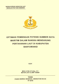 Optimasi pembinaan potensi sumber daya maritim dalam rangka mendukung Pertahanan Laut di Kabupaten Banyuwangi