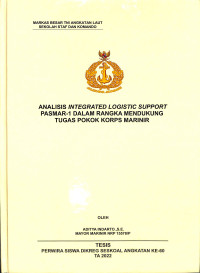 Analisis Integrated Logistic Support Pasmar-1 Dalam Rangka Mendukung Tugas Pokok Korps Marinir