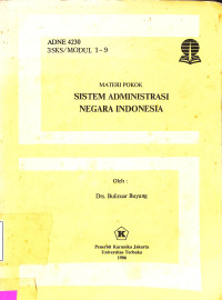 Materi Pokok Sistem Administrasi Negara Indonesia