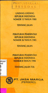 UNDANG-UNDANG REPUBLIK INDONESIA NOMOR 13 TAHUN 1980