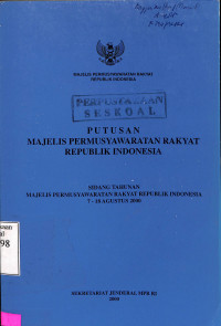 Putusan MPR RI.ST MPR RI 7-18 Agustus 2000