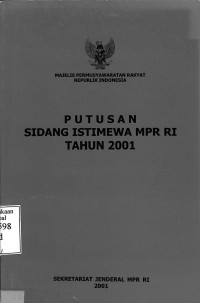 PUTUSAN SIDANG ISTIMEWA MPR RI TAHUN 2001