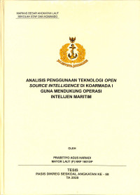 Analisis penggunaan teknologi open source intelligence di Koarmada I guna mendukung operasi intelijen maritim