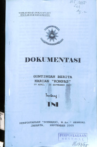 Dokumentasi Guntingan Berita Harian Kompas 23 April - 26 September 2005