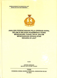 Analisis Perencanaan Pola Operasi Kapal Selam Di Wilayah Koarmada II Guna Mendukung Tugas TNI AL Dalam Menegakkan Kedaulatan Negara Di Laut