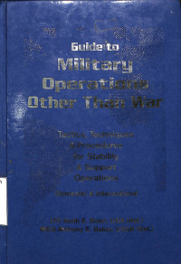 Guide To Military Operations Other Than War