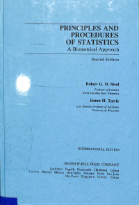 Principles and procedures of statistics a biometrical approach