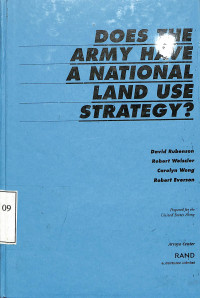 Does the Army Have a National Land Use Strategy?