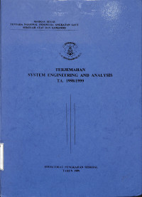 Terjemahan Engineering and Analysis TA. 1998/1999