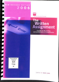 The written assignment