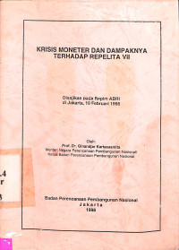 Krisis Moneter dan Dampaknya terhadap Repelita VII