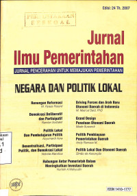 Jurnal Ilmu Pemerintahan