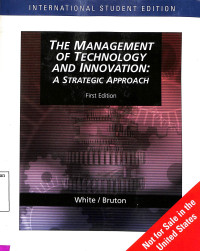 Management of Technology and Innovation a Strategic Approach