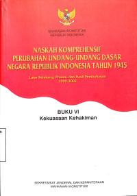 Buku VI Kekuasaan Kehakiman