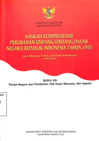 Buku VIII. Warga Negara dan Penduduk, Hak Asasi Manusia, dan Agama