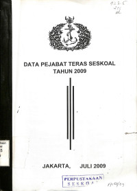 Data Pejabat Teras Seskoal Tahun 2009