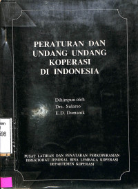 peraturan dan undang undang koperasi di indonesia