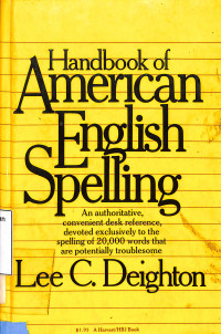 handbook Of American English Spelling