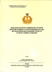 Analisis Kegiatan Pembinaan Potensi Maritim Pasmar-2 Korps Marinir Dalam Mitigasi Bencana Pandemi Covid-19 di Desa Tambak Cemandi