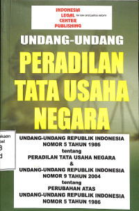 UNDANG-UNDANG PERADILAN TATA USAHA NEGARA