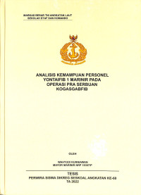 Analisis Kemampuan Personel Yontaifib 1 Marinir Pada Operasi PRA Serbuan KOGASGABFIB