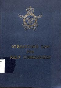 Operations Law For Raaf Commanders