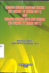 UNDANG-UNDANG BANTUAN HUKUM (UU NOMOR 16 TAHUN 2011)