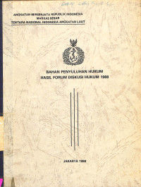 Bahan Penyuluhan Hukum Hasil Forum Diskusi Hukum 1988