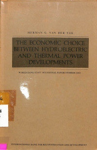 The Economic Choice Betwen Hydroelectric and Thermal Power Development