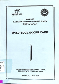 Kursus kepemimpinan dan manajemen pertahanan Baldidge Score Card