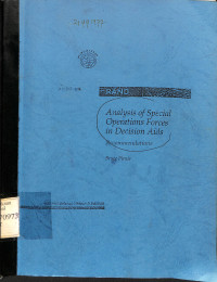 Analysis of Special Operations Forces in Decision Aids Recommendations