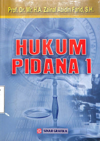 HUKUM PIDANA 1