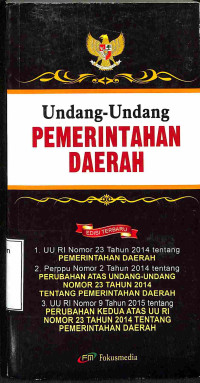 UNDANG-UNDANG PEMERINTAH DAERAH