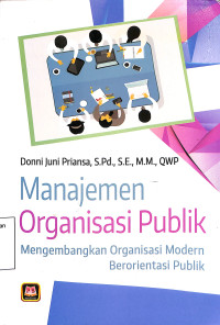 MANAJEMEN ORGANISASI PUBLIK