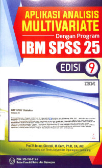 Aplikasi Analisis Multivariante Dengan IBM SPSS 25, Edisi-9