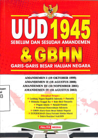 UUD 1945 DAN GBHN