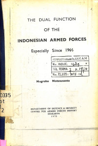 The Dual Function of the Indonesian Armed Forces