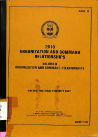 Organization And Command Relationships