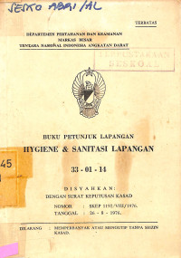 Buku Petunjuk Lapangan Hygiene & Sanitasi Lapangan 33-01-14